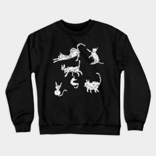 Doodle Scribble Cat Crewneck Sweatshirt